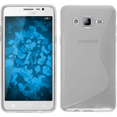 Produktbild von PhoneNatic Case kompatibel mit Samsung Galaxy On5 - clear Silikon Hülle S-Style + 2 Schutzfolien