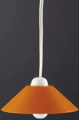 Produktbild von Hängelampe LED mit farbigem Schirm für Puppenhaus, Farbe orange