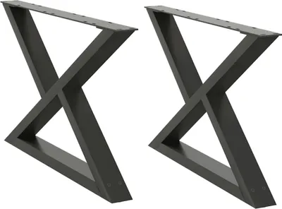Immagine prodotto di Gambe per tavolino 2 pz Antracite 70x(42-43,3) cm Acciaio