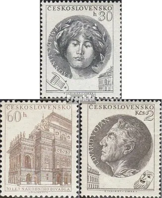 Produktbild von Briefmarken Tschechoslowakei 1953 Mi 833-835 (kompl.Ausg.) postfrisch Theater