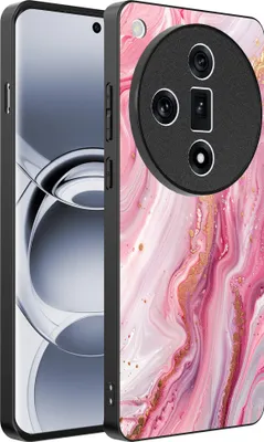 Produktbild von Smartphonica Telefon Fall geeignet für Oppo Find X7 mit Marmor-Druck - TPU zurück Abdeckung Fall Marmor-Design - Pink
