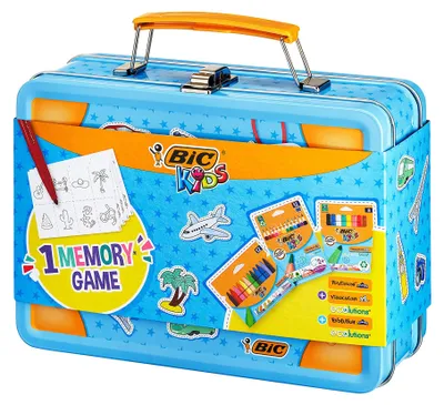 Produktbild von BIC Kids Stifte Set in Malkoffer: 12 Buntstifte, 8 Filzstifte, 12 Malkreiden und