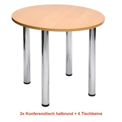 Produktbild von SODEMATUB Verbindungsplatte buche, halbrund 80,0 x 40,0 x 1,9 cm