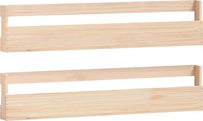 Obrázok produktu pre vidaXL Nástenný vešiak na topánky 2 ks 110x9x23 cm Masívne borovicové drevo
