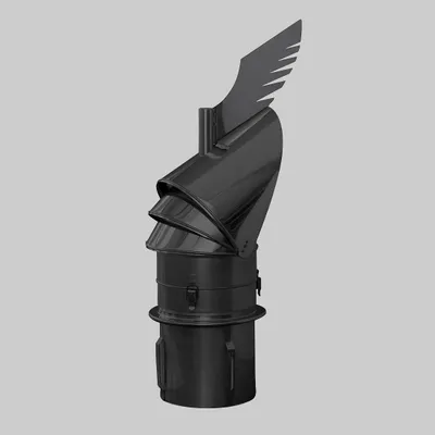Produktbild von Schornsteinaufsatz Rotowent Dragon 2 zum Einstecken, Edelstahl, Ø 180 mm, schwarz