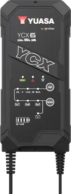 Obrázek produktu pro Inteligentní nabíječka Yuasa YCX6 9stupňová, 6/12V, 6A, STD/AGM/GEL/Lithium