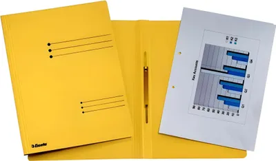 Produktbild von Esselte 621055, Konventioneller Dateiordner, A4, Karton, Gelb, 100 Blätter, 250 g/m²