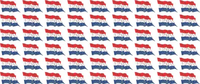 Produktbild von Mini Aufkleber Set - Pack wehend - 20x12mm - selbstklebender Sticker - Niederlande - Flagge / Banner / Standarte fürs Auto, Büro, zu Hause und die Schule - 54 Stück