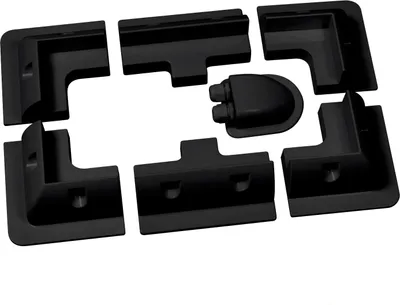 Produktbild von 7er Set ABS Solarmodul Eck Halter schwarz Halterung verstellbar Dach Befestigung Montage