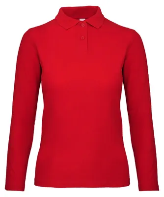 Produktbild von B&C - "ID.001" Poloshirt für Damen Langärmlig FK2717 (3XL) (Rot)