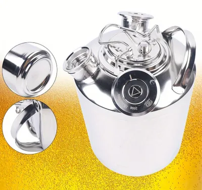 Image de Cuve de nettoyage - Cuve en acier inoxydable - Cuve à bière - Fût - Fût de bière - Capacité : 10 litres - Acier inoxydable 304, électropolie