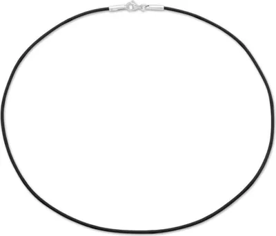 Produktbild von Halsband Kautschuk Kette 2mm mit Karabinerverschluss (Länge: 50cm)