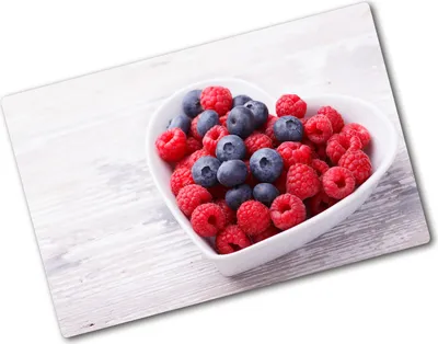 Produktbild von Tulup Glas Herdabdeckplatte - 80x52 cm - Glaskeramikkochfeld-Abdeckung Spritzschutz Glasabdeckplatte - Einteilig - Essen & Getränke - Himbeeren Blaubeeren - Rot
