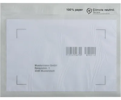Imagen del producto de Sobres de papel C6, 175x135 mm, sin impresión, 250 unidades por paquete.