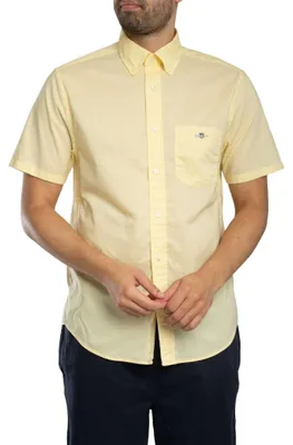 Produktbild von GANT Klassisches Kurzarmhemd aus Popeline, Gelb 3XL