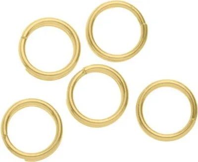 Produktbild von Spaltringe goldfarben Ø 7 mm 15 Stück