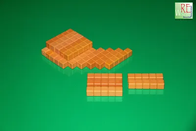 20 farbige Tabletts mit fünf Stäben, orange, RE-Wood
