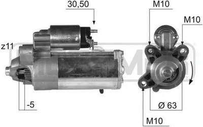 Produktbild von ERA 220375A Starter Anlasser 2,2kW für FORD FOCUS III Turnier 12V
