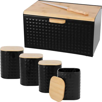 Obrázek produktu pro chlebník se sadou 4 kuchyňských nádob a nožem 63909
