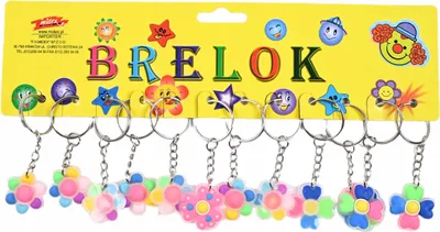 Zdjęcie produktu dla Kwiatek Kolorowy Brelok Do Kluczy Zawieszka Do Plecaka Dla Dzieci 12Szt