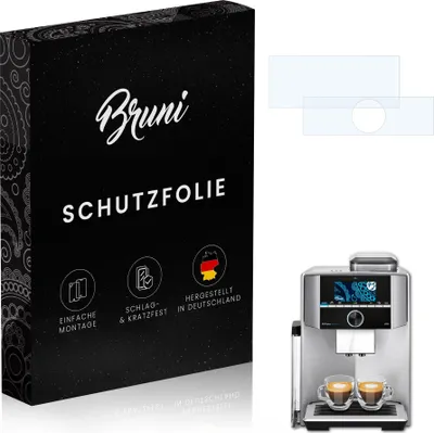 Produktbild von Bruni Basics-Clear 2x Schutzfolie kompatibel mit Siemens EQ.9 plus connect s500 Folie