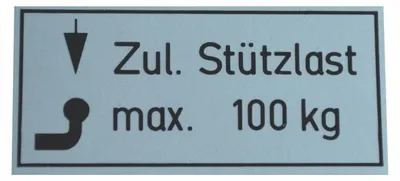Produktbild von 20 Stück PKW Stützlast Aufkleber 100kg