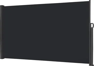 Obrázok produktu pre TRMLBE Bočná markíza Ochrana pred pohľadmi 180 x 300 cm Balkón Vysúvacia vertikálna markíza 100 % polyester a hliníkový stojan Ochranná stena Nepriehľadná Ochrana pred UV žiarením Bočná roleta s úchytom pre balkón a terasu, antracitová