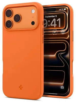 Zdjęcie produktu dla Spigen Silicone Fit (Mag Fit), Pokrowiec, Apple, iPhone 17 Pro Max, 17,5 cm (6.9"), Pomarańczowy