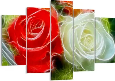 Produktbild von Bild auf Leinwand - Leinwandbild - Blumen Blumenstrauß Rose - 150x100cm - Wand Bild - Wanddeko - Leinwanddruck - Bilder - Kunstdruck - Wanddekoration - Leinwand bilder - Wandkunst - EA150x100-0336