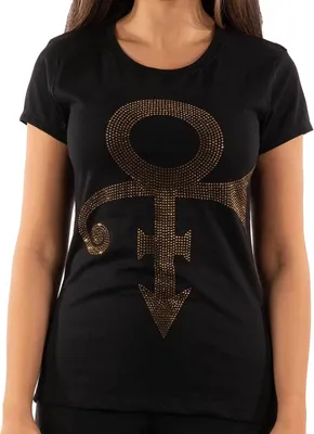Produktbild von Prince - "Symbol" T-Shirt für Damen RO3796 (L) (Schwarz/Gold)