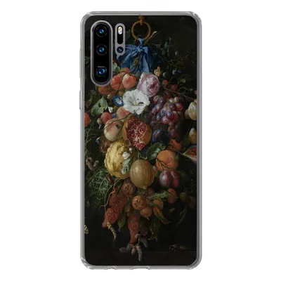 Produktbild von MuchoWow® Handyhülle Schutzhülle Hülle für Huawei P30 Pro Früchte und Blumen - Gemälde von Jan Davidsz. de Heem Silikon Softcase Handy Hülle - Schutzdeckel