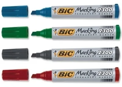 Produktbild von BIC Marking 2300 Permanent-Marker Meißel Schwarz, Blau, Grün, Rot 4 Stück(e)