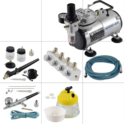 Produktbild von Agora-Tec® Airbrush Komplett-Set EXPERT XIV.1