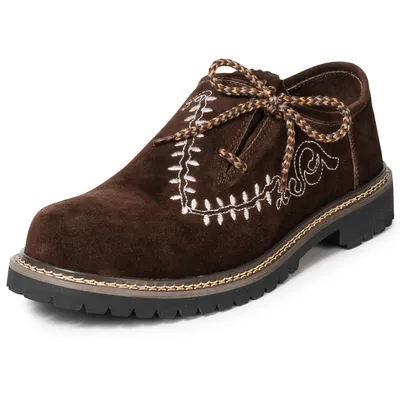 Produktbild von PAULGOS Trachtenschuhe Echt Leder Haferlschuhe Haferl Stickerei in 4 Farben Gr. 39-47