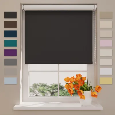 Produktbild von DTCH® Verdunkelungsrollo 220 x 190 cm Schwarz, Größen von 40 bis 240 Breite, Ohne Bohren möglich