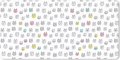 Produktbild von MuchoWow® Mauspad Mousepad Mädchen - Katze - Haustiere - Muster - Mädchen - Kinder - Kinder 60x30 cm - Mousepads - Maus Mat - Pad - Mausunterlage - Nachhaltig