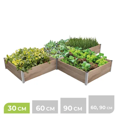 Produktbild von BioGreen 4m² Hochbeet ErnteMAXX in T-Form erhältlich in 4 Höhen