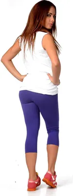 Produktbild von Damen Leggings 3/4 Capri viele Farben; Violett L/40