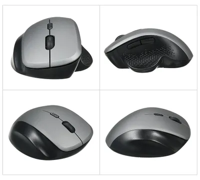 Obrázek produktu pro Bezdrátová optická vertikální myš 2,4 GHz, 6 tlačítek, ergonomická kancelářská myš, 3 nastavitelné rychlosti pohybu, pohodlné držení, pro PC a notebooky, šedá