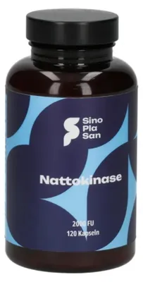 Image de SinoPlaSan Nattokinase MONO 100mg | 120 gélules | 20.000 FU | sans vitamines K1 & K2 | sans soja | végétalien