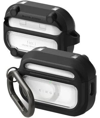 Produktbild von Ringke AirPods Pro 3 Case, Hülle, Polyurethan (PU), Schwarz