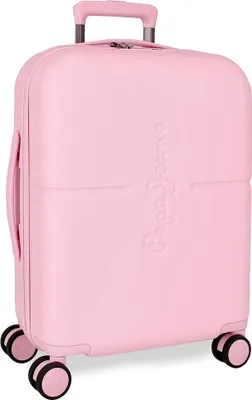Zdjęcie produktu dla PEPE JEANS Highlight Light Pink, walizka podróżna ABS, 55x40x20cm, 37L, 768912C (mała)