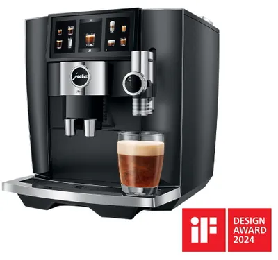 Zdjęcie produktu dla JURA J8 twin, Ekspres do espresso, 1,9 l, Ziarna kawy, Kawa mielona, Wbudowany młynek, 1450 W, Czarny