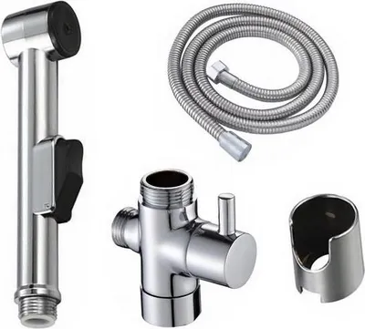 Immagine prodotto di Set doccetta bidet, doccetta per lavabo, doccetta bidet, soffione doccia con supporto e valvola di commutazione, doccia e tubo flessibile per lavabo, WC e bagno