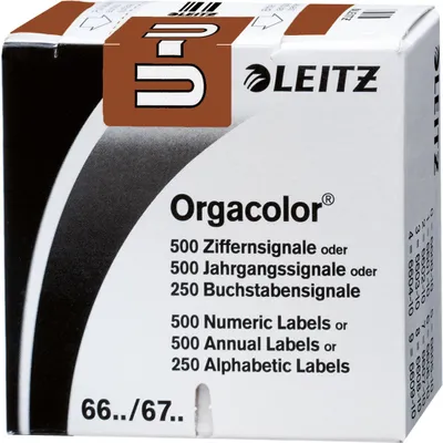Obrázek produktu pro Písmenný signál LEITZ Orgacolor "U", na roli, hnědý