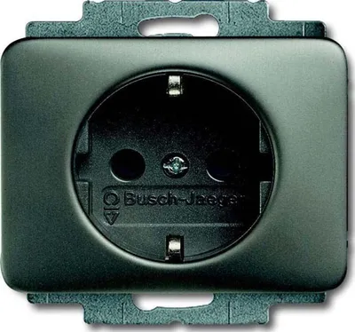 Produktbild von Busch Jäger BJ Alpha Nea Platin Steckdose Schalter Wippe Rahmen Dimmer Abdeck Schuko Steckdosen-Einsatz
