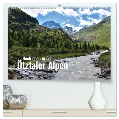 Produktbild von Hoch oben in den Ötztaler Alpen (hochwertiger Premium Wandkalender 2027 DIN A2 quer), Kunstdruck in Hochglanz