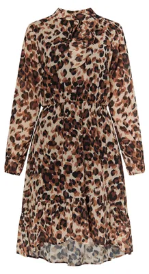 Produktbild von NAEMI Damen Kleid mit Leoprint 19229629-NA01, BEIGE Leo, XL