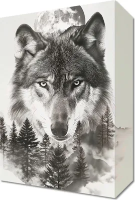 Produktbild von Bild 20x30cm Wolfgeist des Waldes