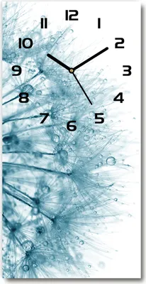 Produktbild von Wanduhr aus Glas – 30x60 cm - Glasbild - Glasuhr - Gehärtetes Glas -Löwenzahnsamen